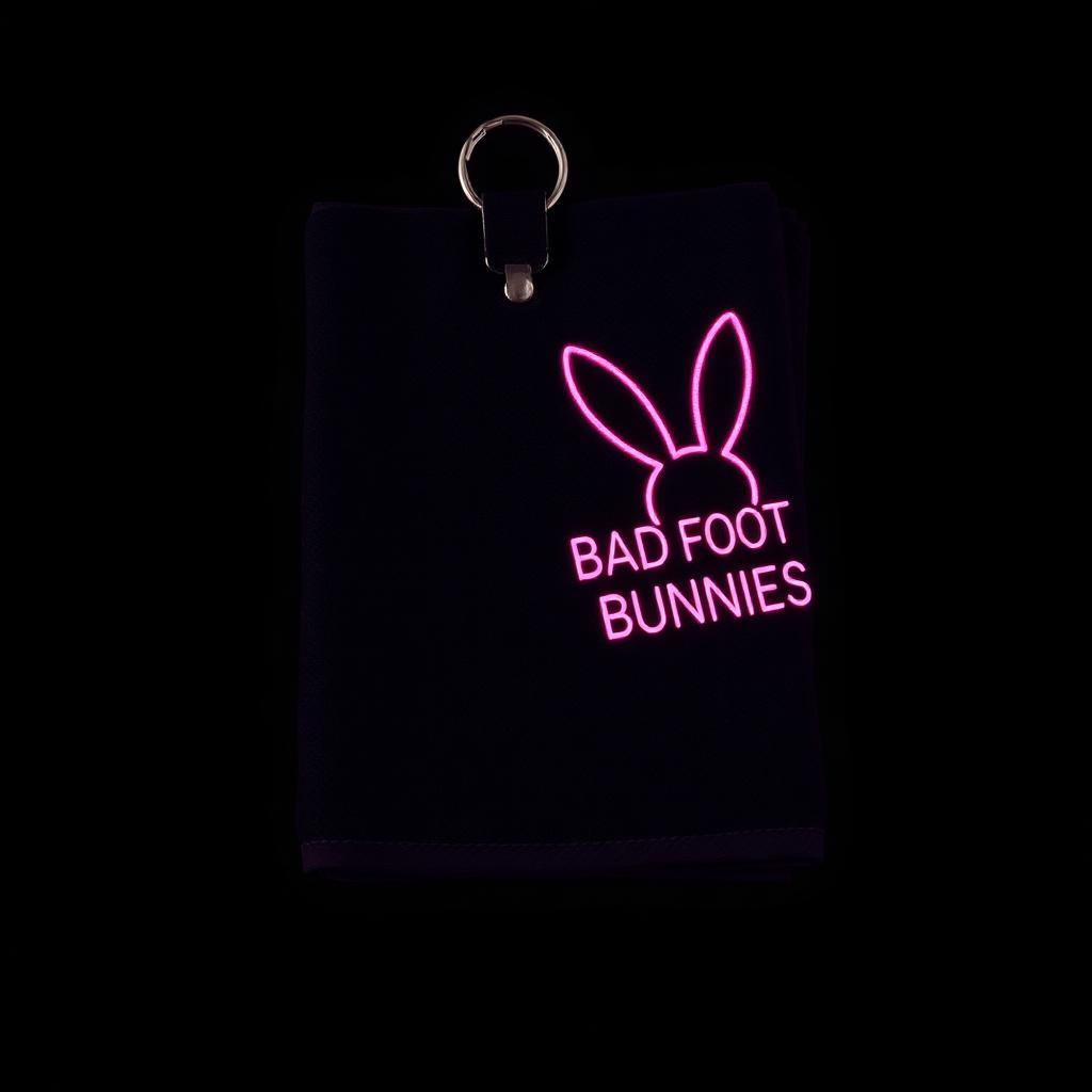 Bunny Golf Towel in black