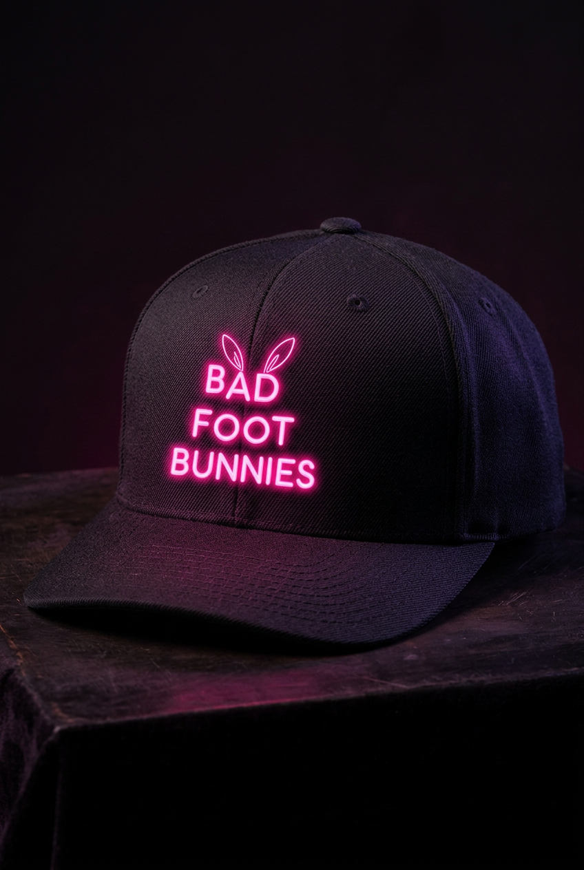 Bunny Snapback in black