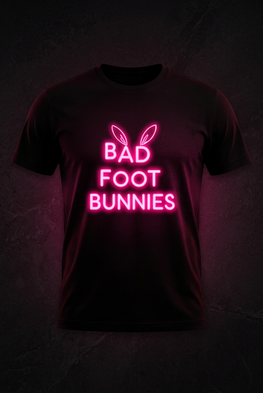 Neon Logo Tee in black