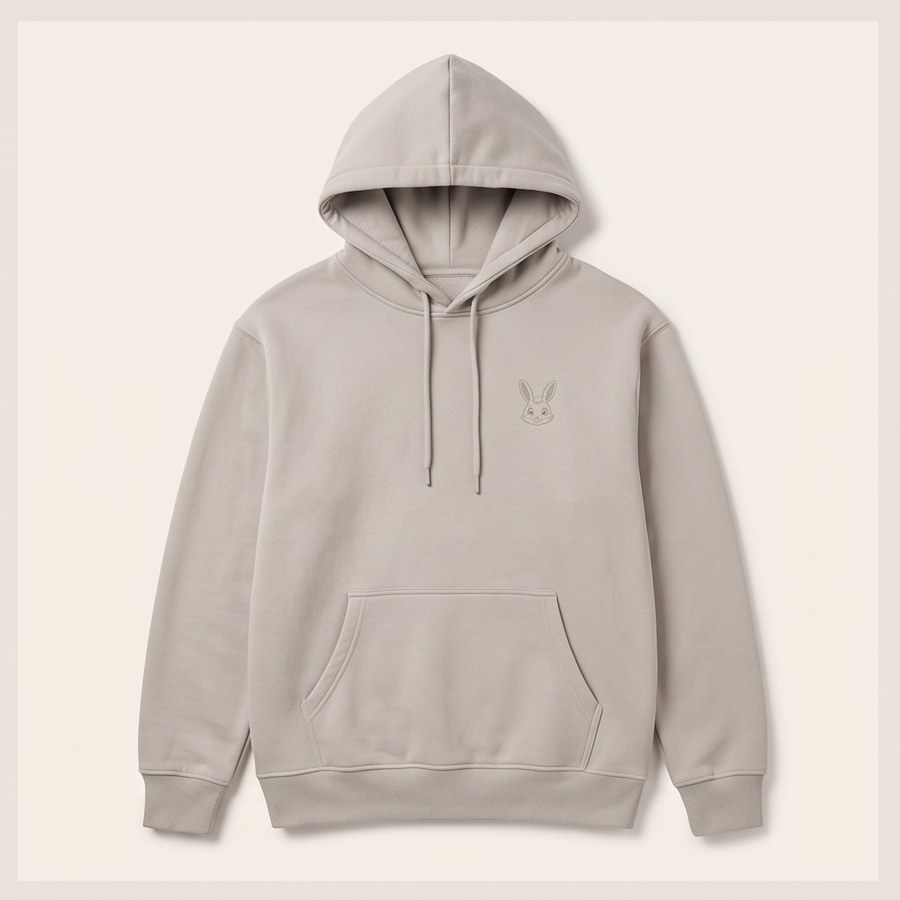 Tiny Bunny Hoodie in bone